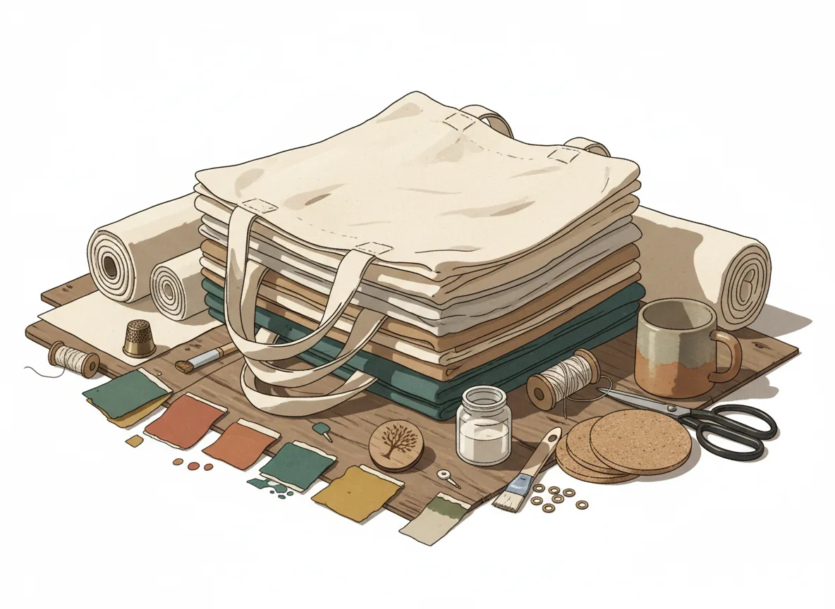 AI-generated illustration of a branded merchandise organization service